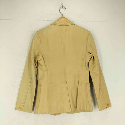 POUR LA FRIME cow leather カウレザー3Bテーラードジャケット レディース