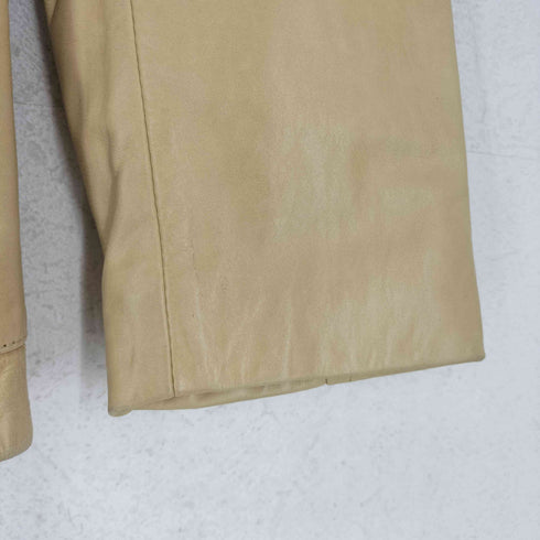 POUR LA FRIME cow leather カウレザー3Bテーラードジャケット レディース