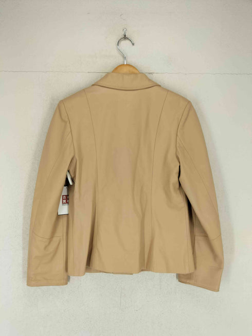 Peruzzi MADE IN ITALY VERA PELLE リアルレザーテーラードジャケット レディース 42