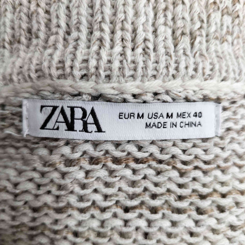 ザラ ZARA S/S 襟付き コットンニット メンズ JPN:M