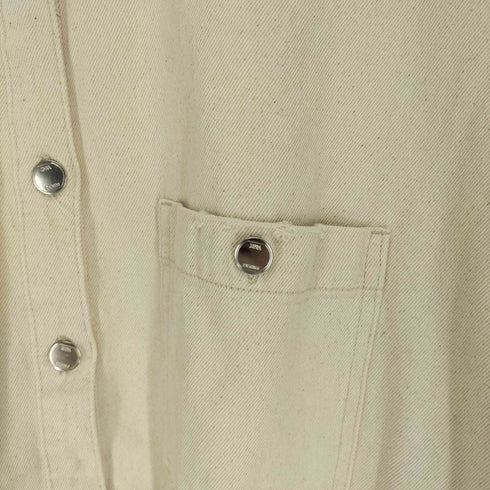ザラ ZARA ダメージ加工 デニムシャツジャケット レディース import:L
