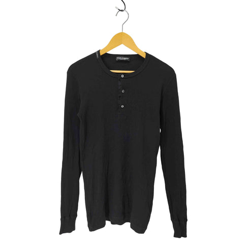 ドルチェアンドガッバーナ DOLCE&GABBANA ヘンリーネック リブ カットソー ロンT メンズ EUR:50