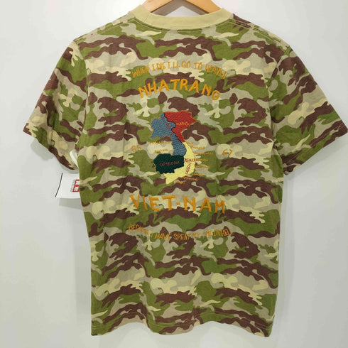 トウヨウエンタープライズ 東洋エンタープライズ ベトT ウッドランド カモ 刺繍 デザイン S/S Tシャツ メンズ JPN:S