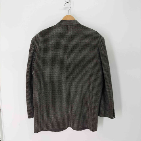 コムデギャルソンオム COMME des GARCONS HOMME 80S AD1989 田中オム 千鳥格子 牛革 スウェード切替 総裏 2B テーラード ジャケット メンズ JPN:M