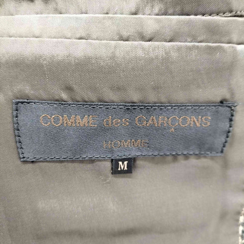 コムデギャルソンオム COMME des GARCONS HOMME 80S AD1989 田中オム 千鳥格子 牛革 スウェード切替 総裏 2B テーラード ジャケット メンズ JPN:M