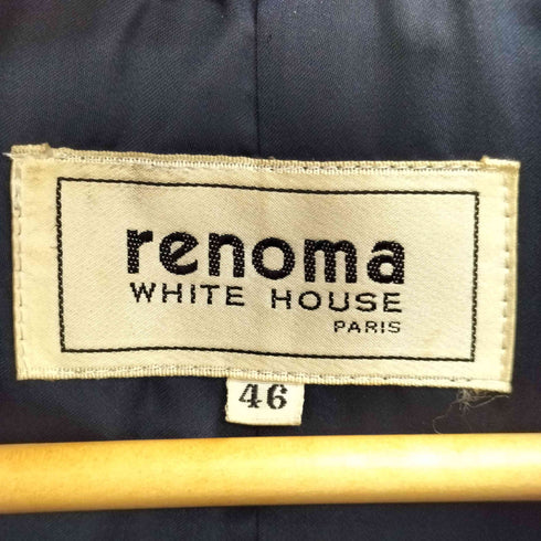 レノマ renoma PARIS ラマ モヘア アルパカ ウール ミックスファブリック ダブルブレスト チェスターコート メンズ EUR:46
