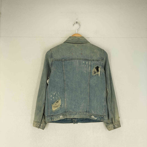 マークバイマークジェイコブス Marc by Marc Jacobs Y2K 短丈 ダメージ加工 デニムジャケット レディース XS