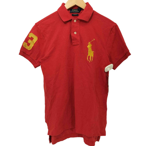 ポロラルフローレン POLO RALPH LAUREN CUSTOM FIT ビッグポニー刺繍 鹿の子 ポロシャツ メンズ import:XS