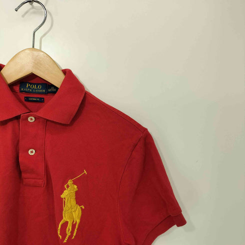 ポロラルフローレン POLO RALPH LAUREN CUSTOM FIT ビッグポニー刺繍 鹿の子 ポロシャツ メンズ import:XS