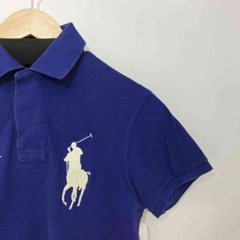 ポロバイラルフローレン Polo by RALPH LAUREN ビッグポニー刺繍 国旗 ワッペン 鹿の子 ポロシャツ メンズ import:XS