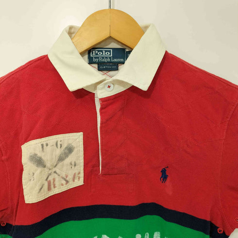 ポロバイラルフローレン Polo by RALPH LAUREN ポニー刺繍 鹿の子 ポロシャツ ラガーシャツ メンズ import:XS