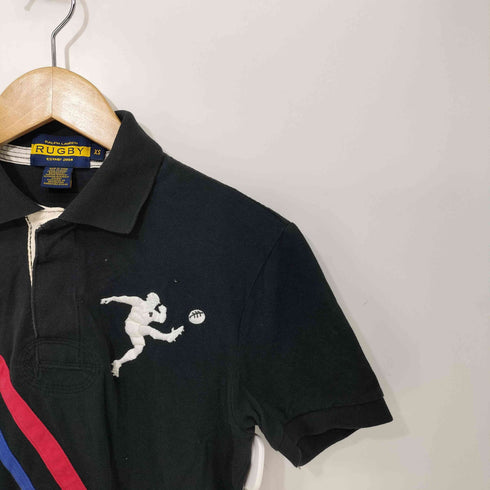 ラグビーラルフローレン Rugby Ralph Lauren ラグビー 刺繍 鹿の子 ポロシャツ ラガーシャツ メンズ import:XS