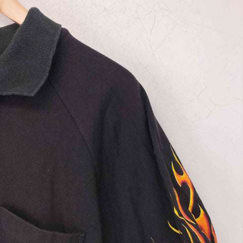 ハーレーダビッドソン HARLEY-DAVIDSON USA製 00s ロゴプリント ヘンリーネック S/S カジュアルシャツ メンズ import:XL