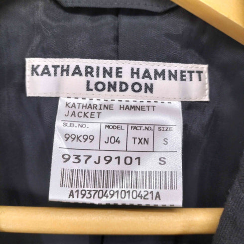 キャサリンハムネットロンドン KATHARINE HAMNETT LONDON 2B ウール テーラードジャケット メンズ S