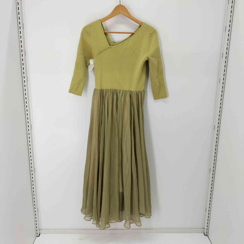 リリーブラウン Lily Brown ニット布帛ドッキングワンピース レディース ONE SIZE