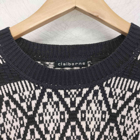 クレイボーン Claiborne コットン総柄ニット メンズ import:L