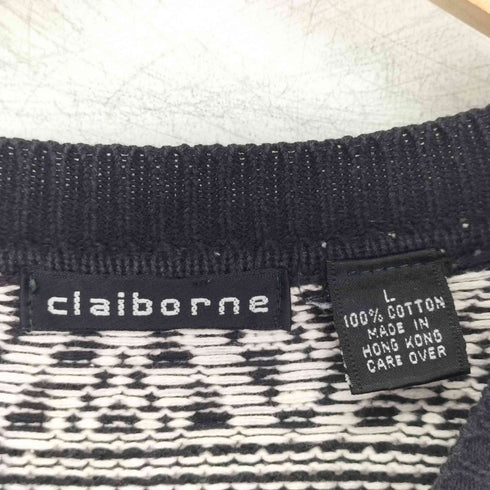 クレイボーン Claiborne コットン総柄ニット メンズ import:L