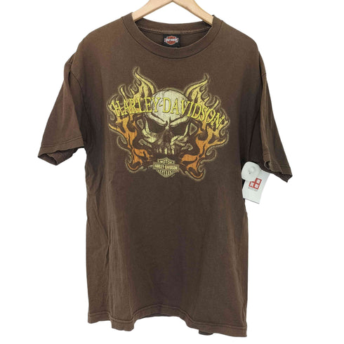 ハーレーダビッドソン HARLEY-DAVIDSON 00s ロゴプリント クルーネック カットソー メンズ