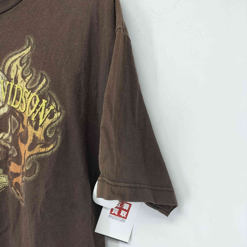 ハーレーダビッドソン HARLEY-DAVIDSON 00s ロゴプリント クルーネック カットソー メンズ