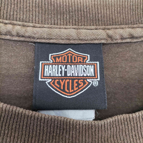 ハーレーダビッドソン HARLEY-DAVIDSON 00s ロゴプリント クルーネック カットソー メンズ