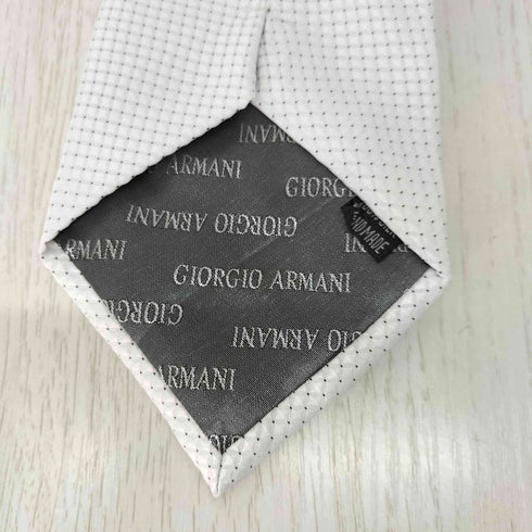 ジョルジオアルマーニ Giorgio Armani メッシュ チェック シルク ネクタイ メンズ