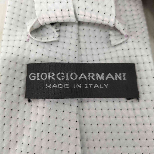 ジョルジオアルマーニ Giorgio Armani メッシュ チェック シルク ネクタイ メンズ