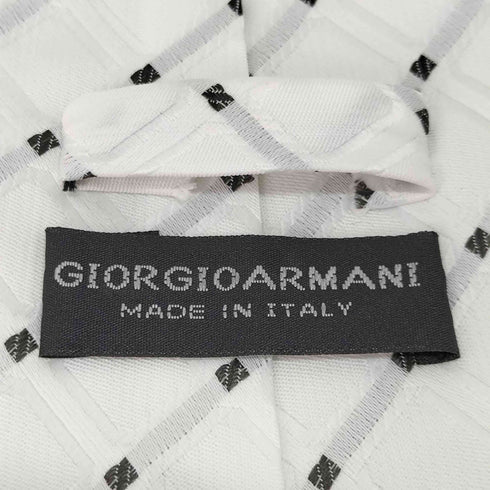 ジョルジオアルマーニ Giorgio Armani ウィンドウペン チェック シルク ネクタイ メンズ