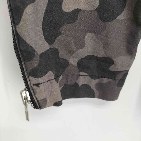 ブラックコムデギャルソン BLACK COMME des GARCONS 製品染め ポリ縮絨 カモフラ切り替えジャケット メンズ XS