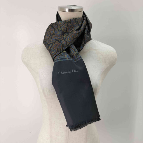 クリスチャンディオール Christian Dior トロッター 総柄 フリンジ スカーフ レディース