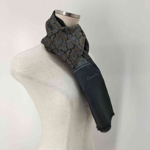 クリスチャンディオール Christian Dior トロッター 総柄 フリンジ スカーフ レディース