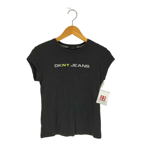 ダナキャランニューヨークジーンズ DKNY JEANS ロゴ ステッチ クルーネックTシャツ レディース import:S
