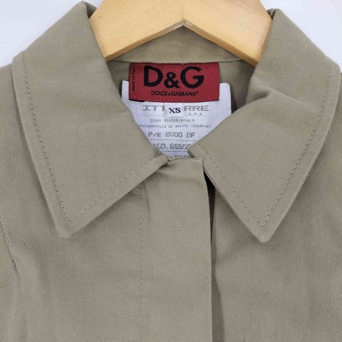 ドルチェアンドガッバーナ DOLCE&GABBANA イタリア製 ITTIERRE 裾ロゴ ストレッチ 比翼ジャケット Y2K レディース import:XS