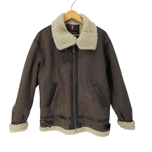 アルファインダストリーズ ALPHA INDUSTRIES フェイクムートン B-3 フライトジャケット メンズ import:L