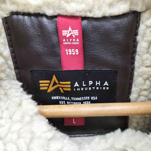 アルファインダストリーズ ALPHA INDUSTRIES フェイクムートン B-3 フライトジャケット メンズ import:L