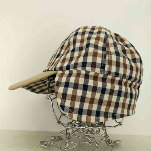 アクアスキュータム AQUASCUTUM Club check ear flap cap クラブチェック イヤーフラップキャップ メンズ 58cm