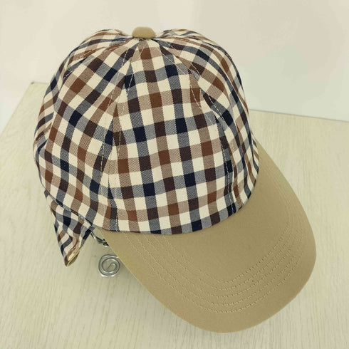 アクアスキュータム AQUASCUTUM Club check ear flap cap クラブチェック イヤーフラップキャップ メンズ 58cm