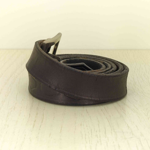 グッドイナフ GOODENOUGH 90-00s HEXAGON LEATHER BELT ヘキサゴン バックルレザーベルト メンズ
