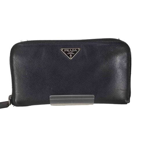 プラダ PRADA ロゴプレート レザー 長財布 レディース