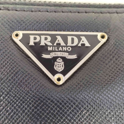 プラダ PRADA ロゴプレート レザー 長財布 レディース