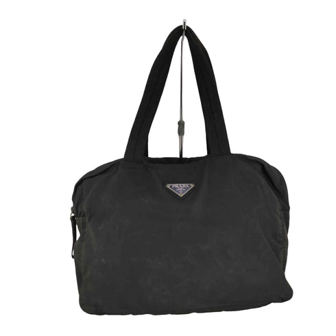 プラダ PRADA ロゴプレート ナイロン ハンドバッグ レディース
