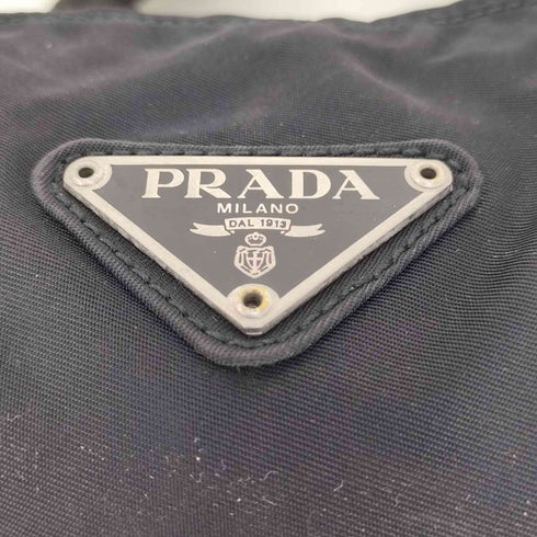プラダ PRADA ロゴプレート ナイロン ハンドバッグ レディース