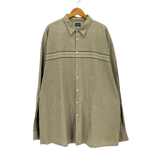 NORTH CREST 90-00S オーバーサイズ ラインデザイン チェックシャツ メンズ import:XXL