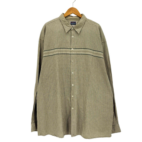 NORTH CREST 90-00S オーバーサイズ ラインデザイン チェックシャツ メンズ import:XXL