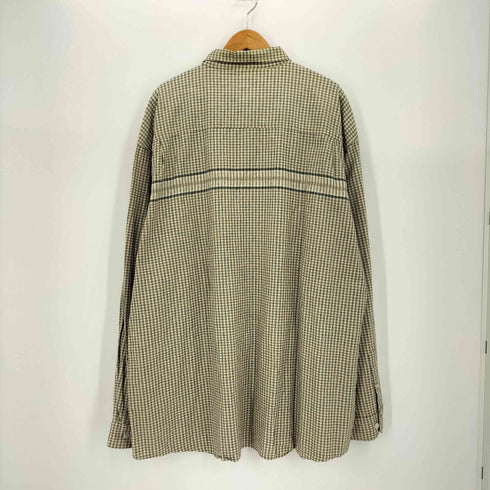 NORTH CREST 90-00S オーバーサイズ ラインデザイン チェックシャツ メンズ import:XXL