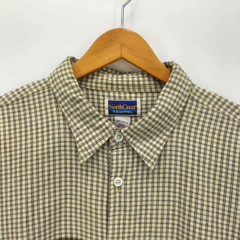 NORTH CREST 90-00S オーバーサイズ ラインデザイン チェックシャツ メンズ import:XXL