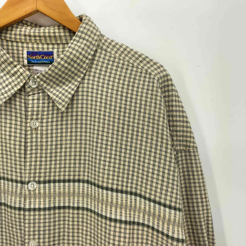 NORTH CREST 90-00S オーバーサイズ ラインデザイン チェックシャツ メンズ import:XXL