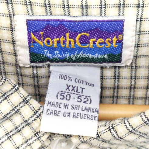 NORTH CREST 90-00S オーバーサイズ ラインデザイン チェックシャツ メンズ import:XXL