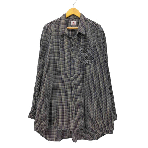 Detis オーバーサイズ プルオーバー チェックシャツ メンズ 49/50