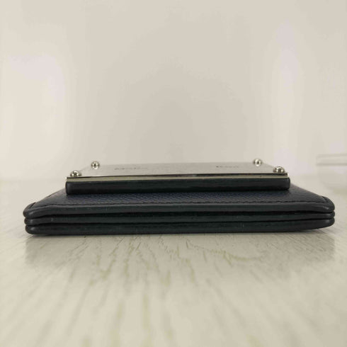 Martin kim メタルプレートレザーカードケース メンズ
