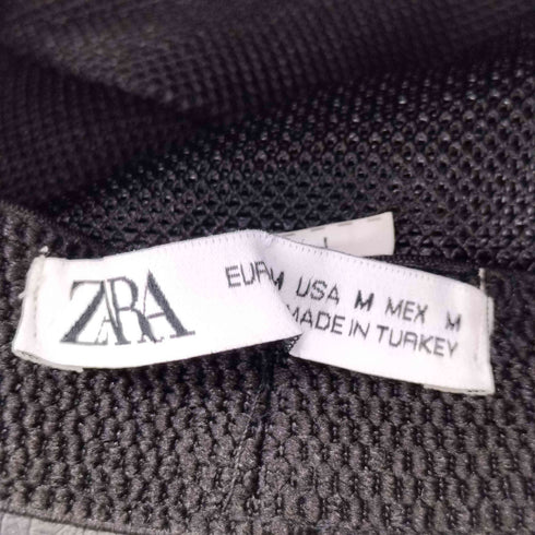 ザラ ZARA 裏地メッシュフェイクレザーハット メンズ M